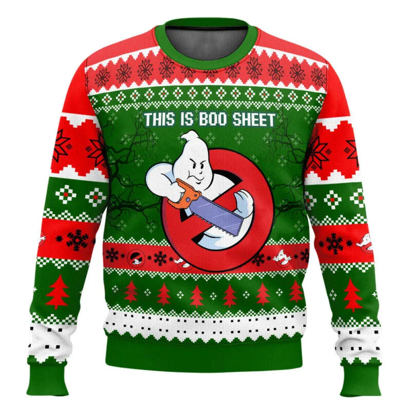This Is Boo Sheet Ghostbusters Ugly Christmas Sweater