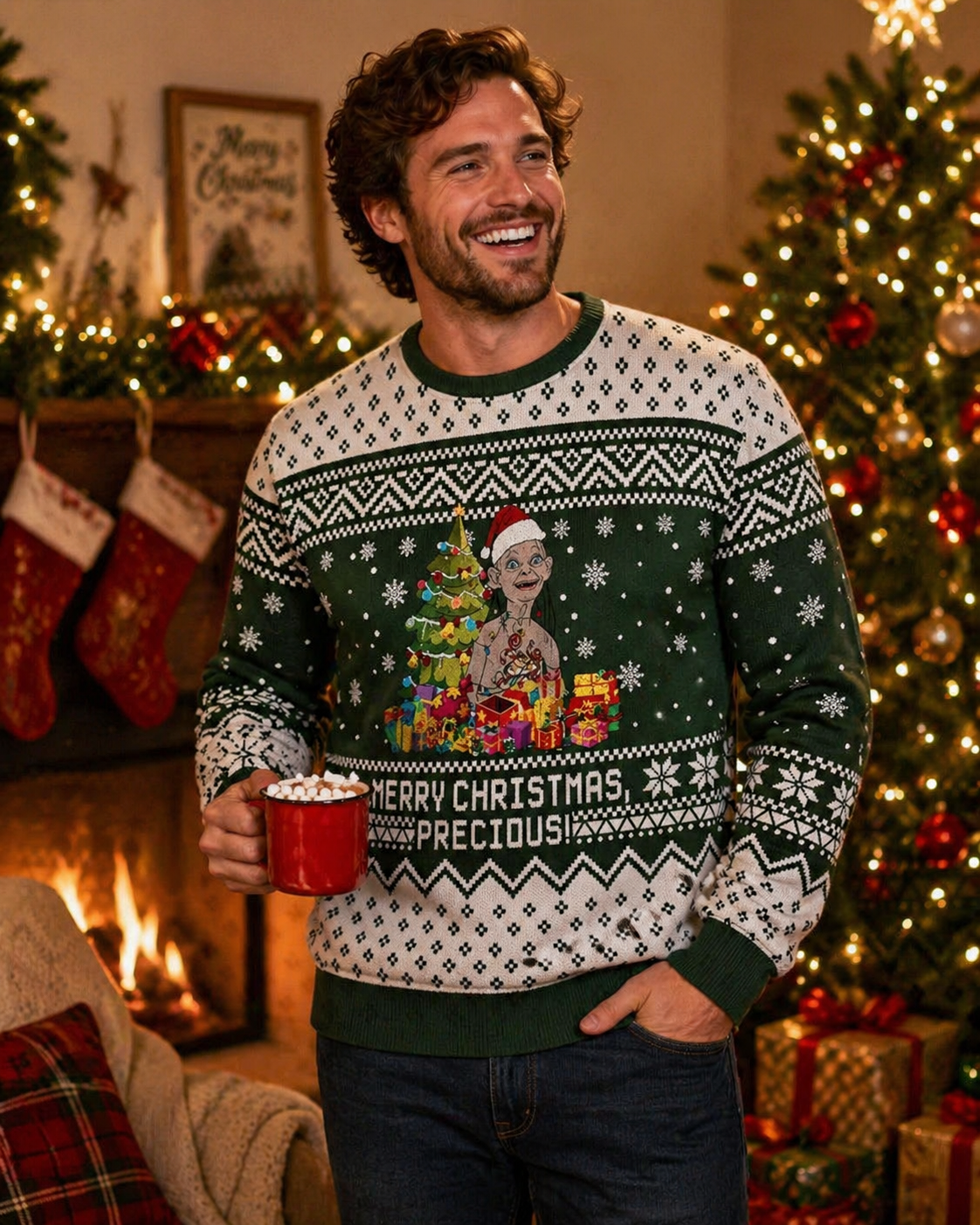 Men's ugly Christmas sweater - Gollum