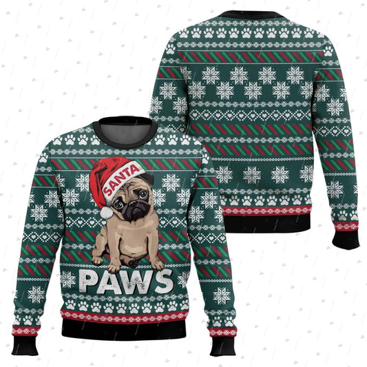 Men's ugly Christmas sweater - Paws