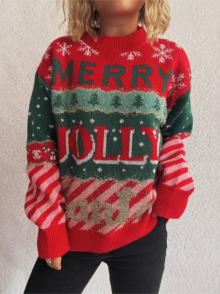 Women's Christmas sweater - Merry Jolly