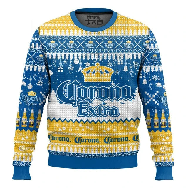 Corona Extra Ugly Christmas Sweater – Funny Beer Holiday Pullover
