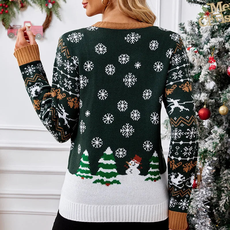 Women's ugly knitted Christmas sweater