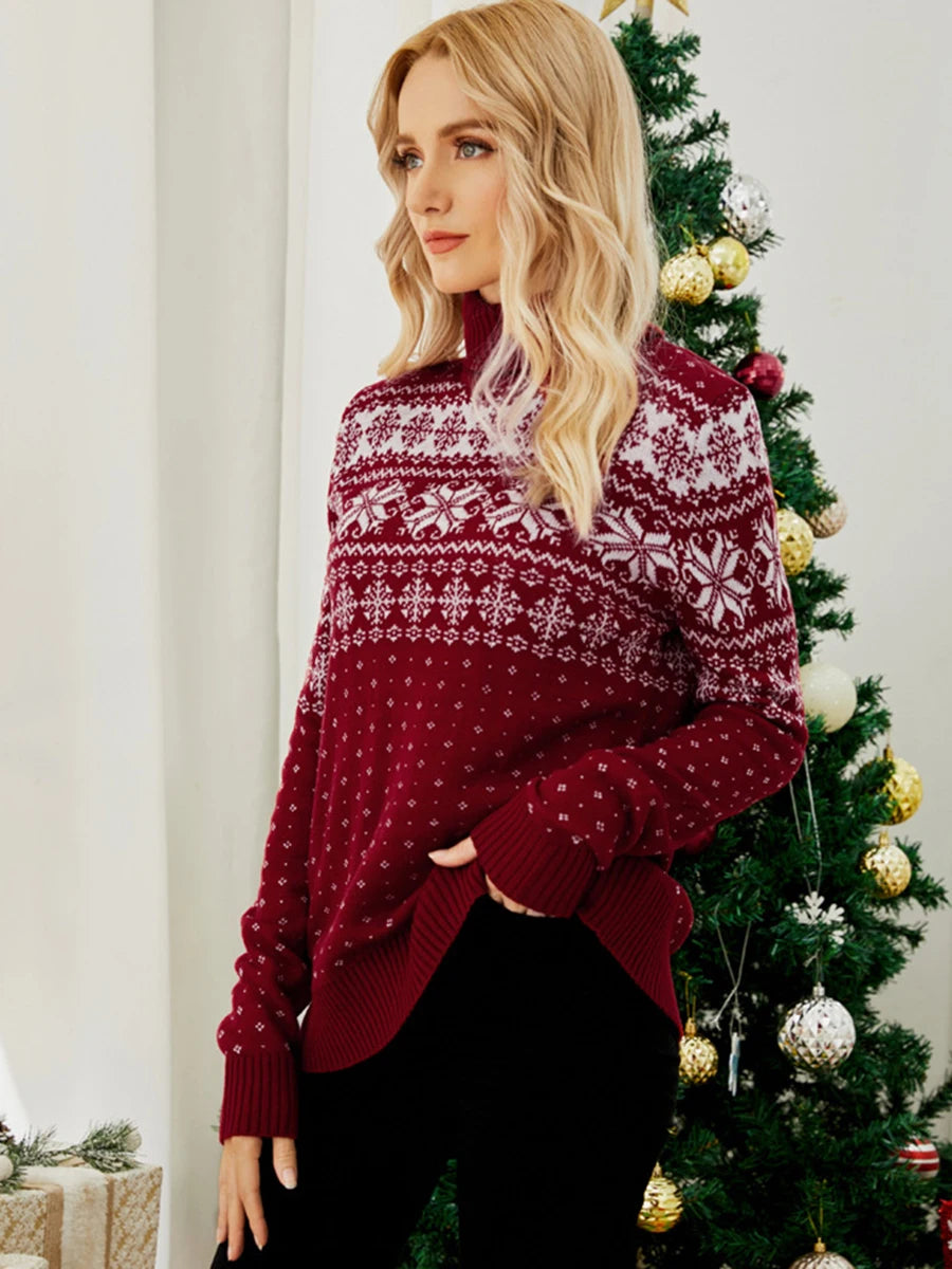 Women's Christmas snowflake sweater