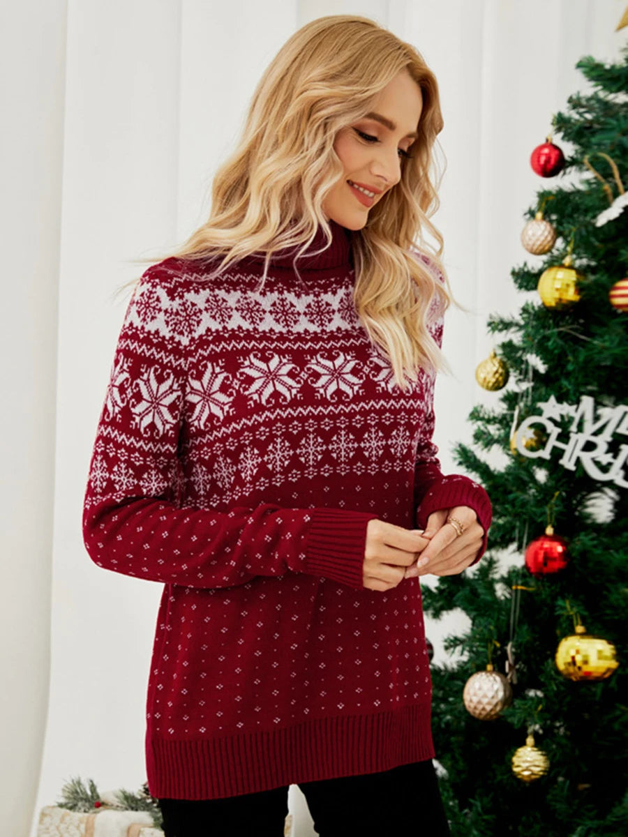Women's Christmas snowflake sweater
