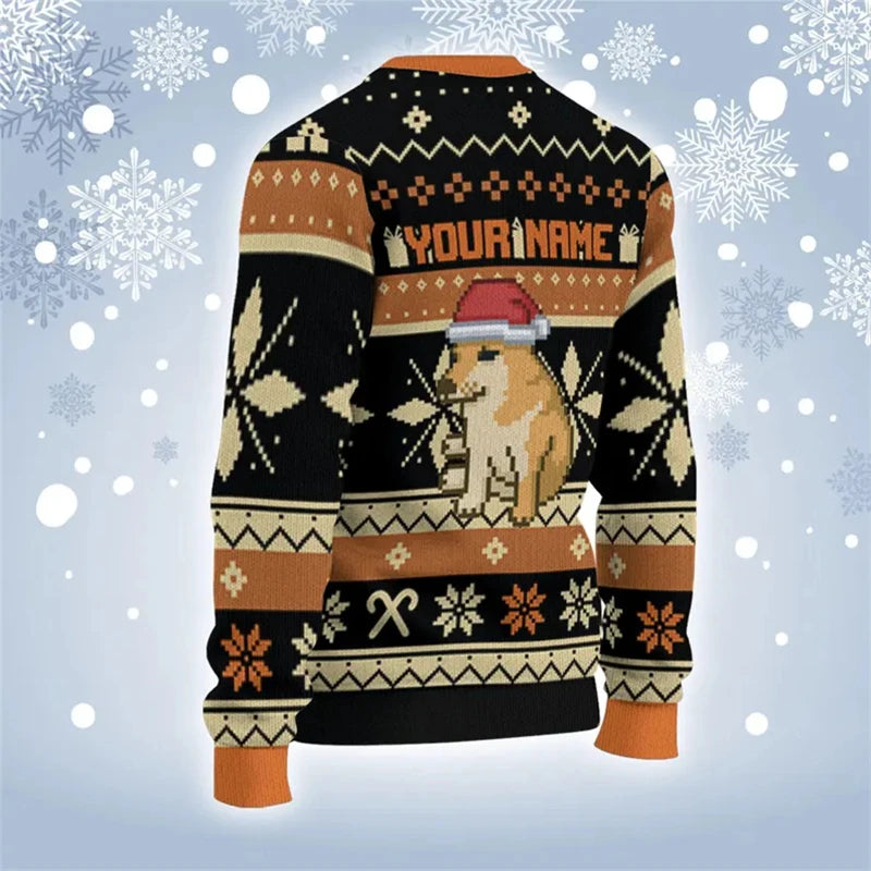 Men's ugly Christmas sweater - meme dog