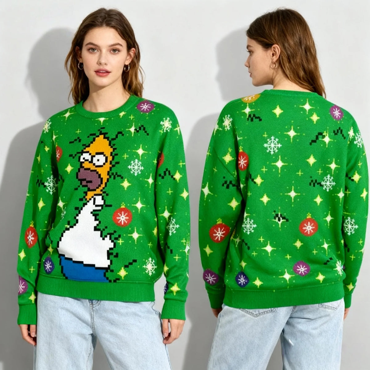 Women's ugly Christmas sweater - Homer Simpson