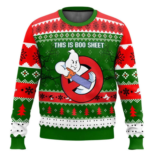This Is Boo Sheet Ghostbusters Ugly Christmas Sweater