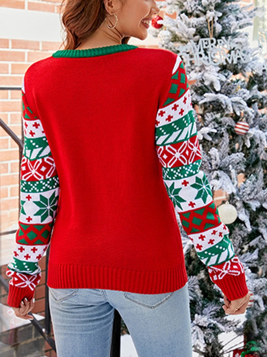 Women's red christmas sweater