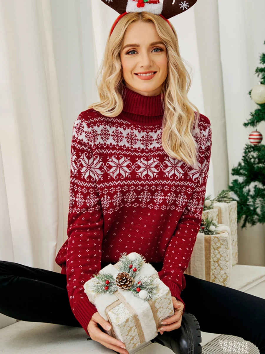 Women's Christmas snowflake sweater