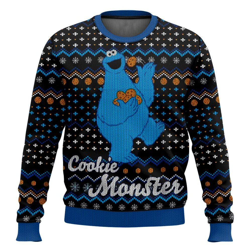 Men's ugly Christmas Sweater - Cookie monster