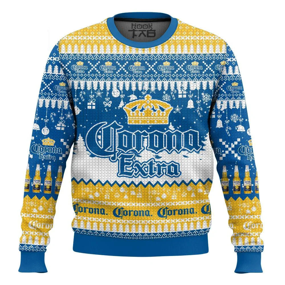 Corona Extra Ugly Christmas Sweater – Funny Beer Holiday Pullover