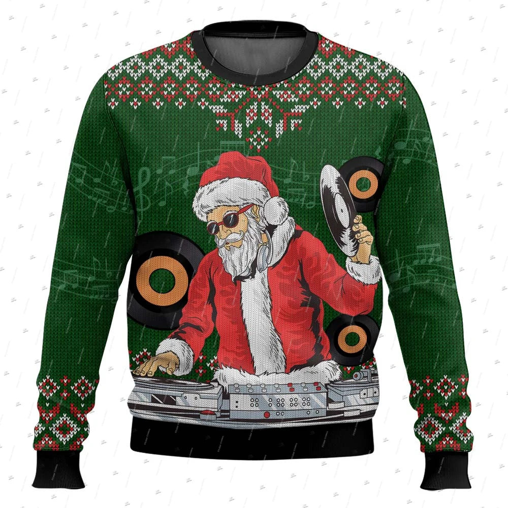 Men's ugly Christmas sweater - DJ Santa