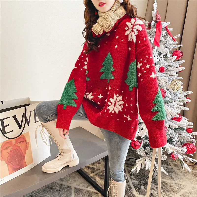 Thick women's Christmas sweater