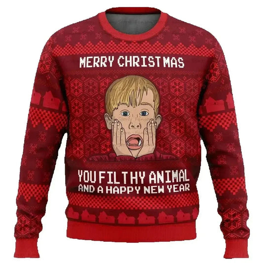 Men's ugly Christmas sweater – Red - Home Alone