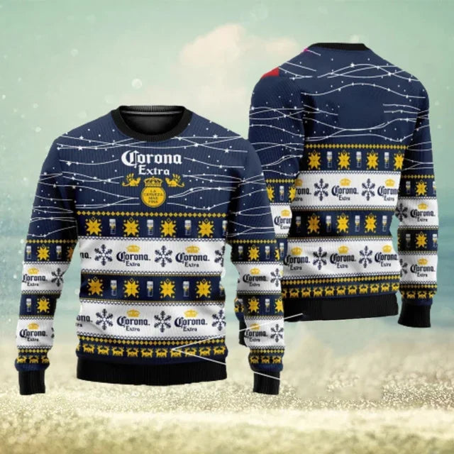 Corona Extra Ugly Christmas Sweater – Funny Beer Holiday Pullover