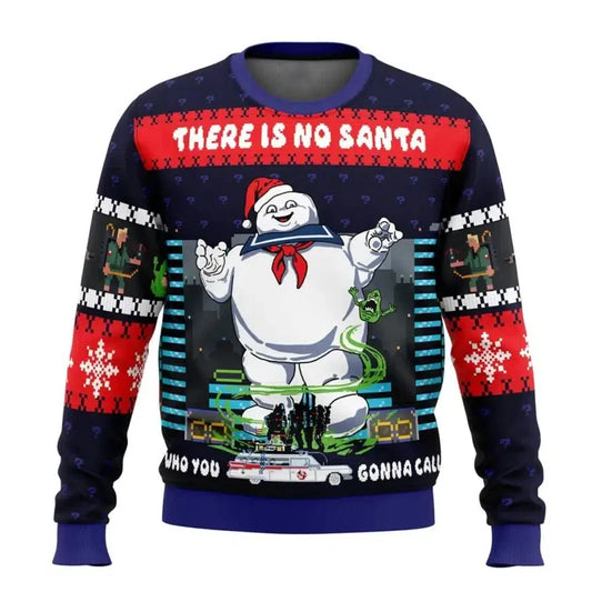 There Is No Santa Ghostbusters Ugly Christmas Sweater