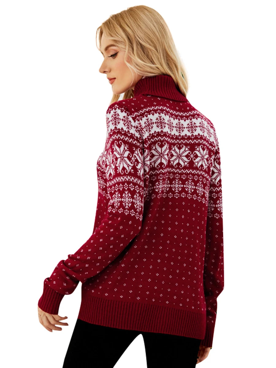Women's Christmas snowflake sweater