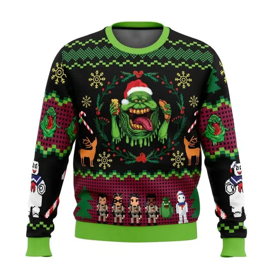 Slimer Ghostbusters Ugly Christmas Sweater